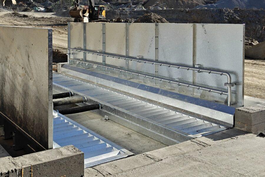 Laveur de roues plateforme